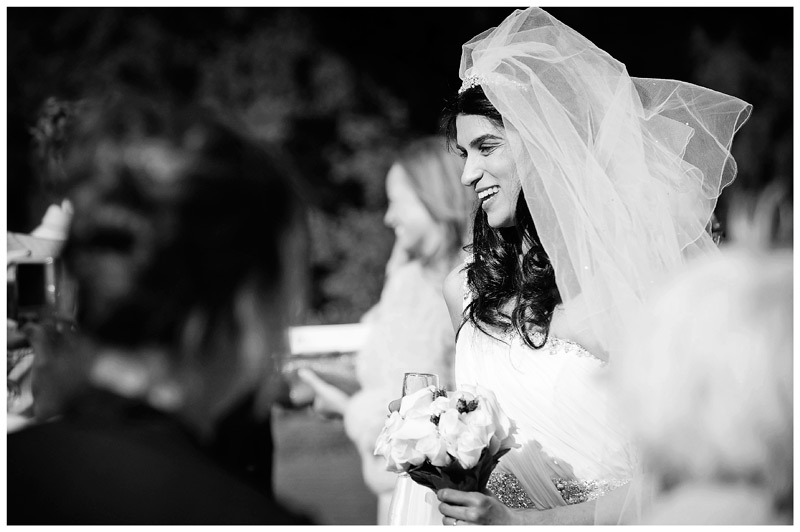 smiling bride in veil