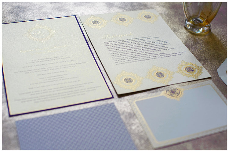Ananya Cards Stylish Stationery captain corelli themed wedding stationery