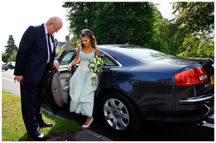Michaelhouse wedding father helps bride out of car