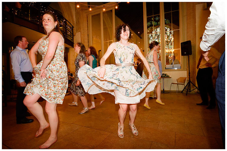 Michaelhouse wedding flapping skirt during dancing
