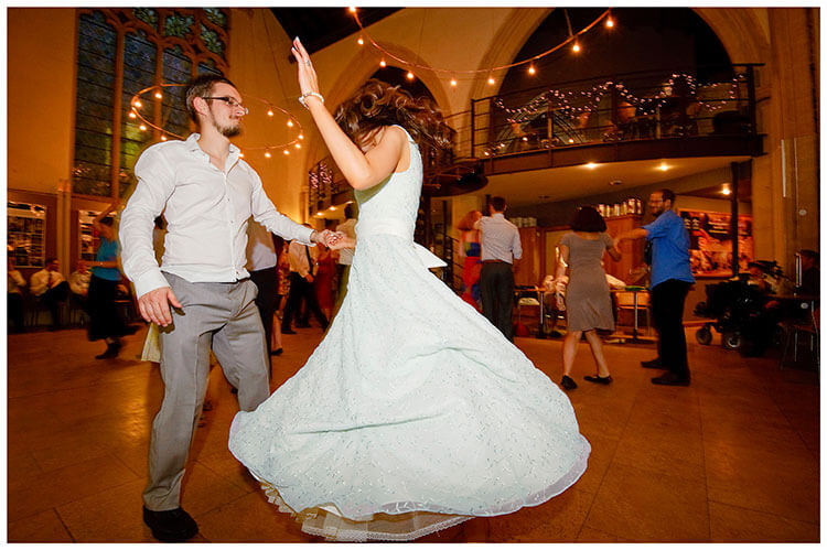 Michaelhouse wedding groom spins bride on dance floor