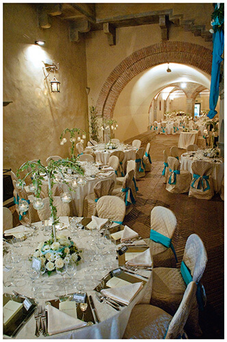 Castel di Poggio wedding tables