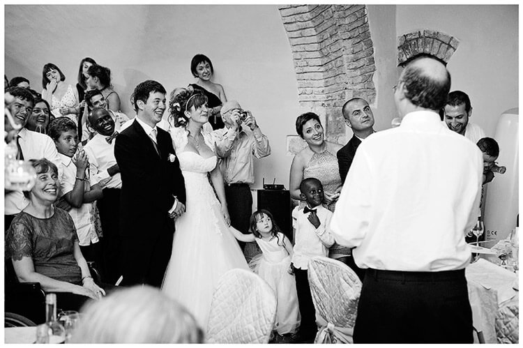 Castel di Poggio wedding fathers speech