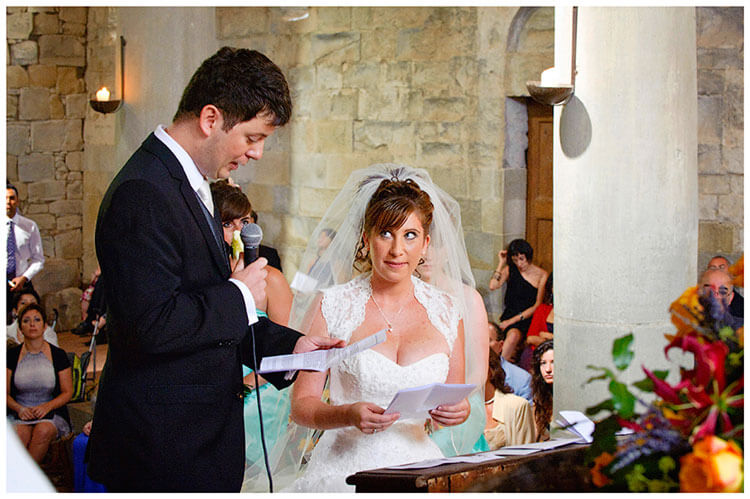 Fraternita di Romena wedding grooms vows brides look