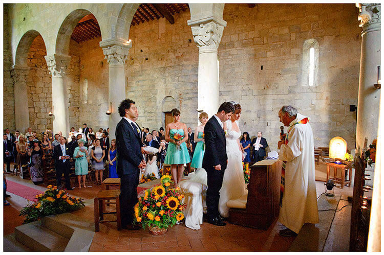 Fraternita di Romena wedding ceremony
