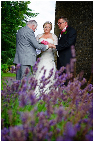 Wadenhoe House wedding blessing lavender
