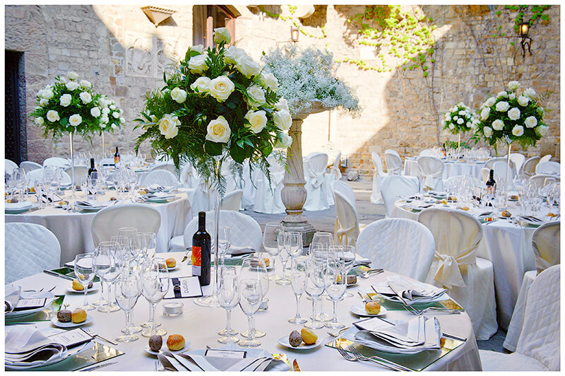 Castello di Vincigliata wedding table settings