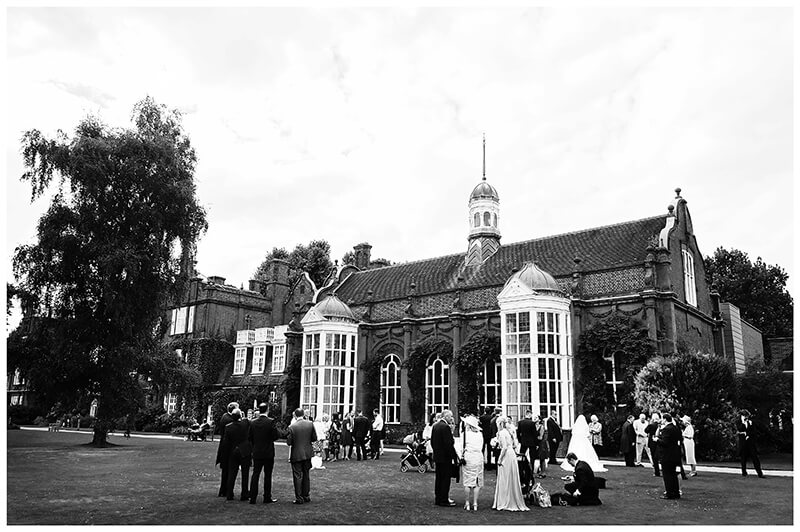 On the lawns Newnham College Cambridge wedding reception