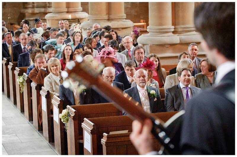 woburn abbey wedding congregation watch guitarist