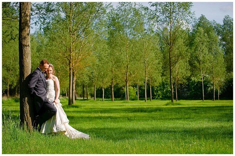 Snelson Farm wedding bride groom field trees