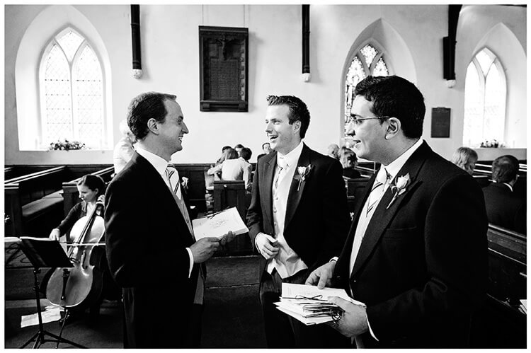 Leicestershire Kirby Muxloe wedding ushers in church