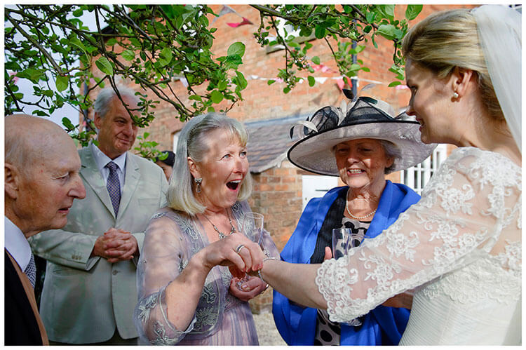 Leicestershire Kirby Muxloe wedding look of suprise