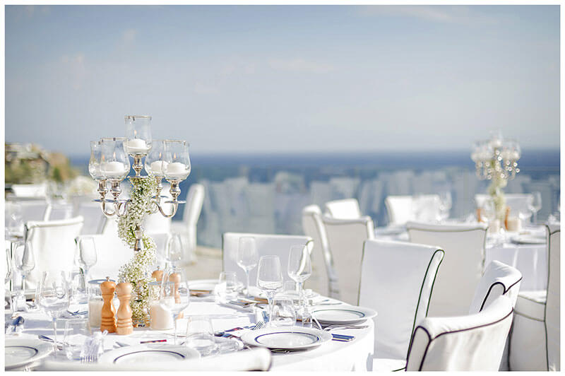 Royal Myconian Resort wedding table setting
